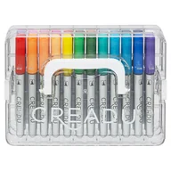 Kredki, ołówki, pastele i pisaki - Markery akrylowe, brush, Creadu, 24 kolory - miniaturka - grafika 1