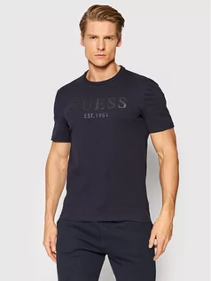 Koszulki męskie - GUESS T-Shirt Gammy M2RI29 J1311 Granatowy Slim Fit - grafika 1
