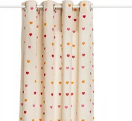Firany i zasłony dla dzieci - Atmosphera Zasłona do pokoju dziecka AMOUR w serduszka, 140 x 260 cm - miniaturka - grafika 1