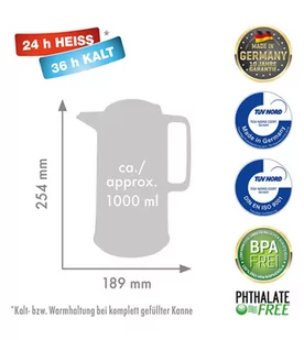 ROTPUNKT DZBANEK TERMOS, 1,0 L, (CZARNY) 420RI - Akcesoria gastronomiczne - miniaturka - grafika 2