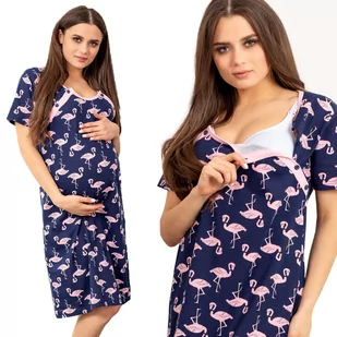 Koszula Nocna Piżama Ciążowa Porodu Karmienia M - Piżamy ciążowe - miniaturka - grafika 1