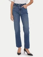 Spodnie damskie - Calvin Klein Jeans Jeansy LV047D743G Niebieski Straight Fit - miniaturka - grafika 1