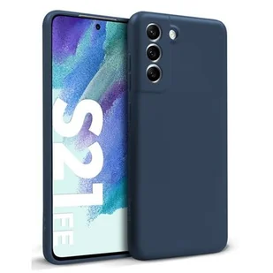 Crong Color Cover Etui do Samsung Galaxy S21 FE (granatowy) CRG-COLR-SGS21FE-BLUE - Etui i futerały do telefonów - miniaturka - grafika 1