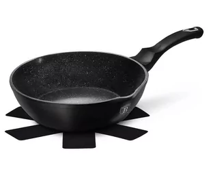Berlinger Haus Patelnia PATELNIA GRANITOWA 24CM WYLEWKI GŁĘBOKA BLACK SILVER BH-6185 BH-6185 - Patelnie - miniaturka - grafika 1