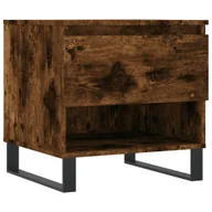 Ławy i stoliki kawowe - vidaXL Stolik kawowy dąb wędzony 50x46x50 cm materiał drewnopochodny - miniaturka - grafika 1