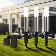 Lampy ogrodowe - Briloner Lampa z grotem ziemnym LED 3926032 12V 3x-przedłużka stal nierdzewna Ø 4cm - miniaturka - grafika 1