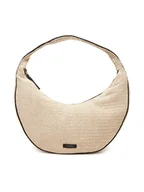 Torebki damskie - Calvin Klein Torebka Pinched Raffia Large Shoulder Ba LV04F3060G Beżowy - miniaturka - grafika 1