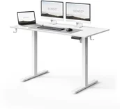 Biurka gamingowe - Biurko SENSE7 NOJO LIGHT Białe 120 cmx60 cm - miniaturka - grafika 1