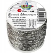 Pozostałe akcesoria dla plastyków - Titanum Sznurek metalizowany z rdzeniem 1.5mmx30m srebrny - miniaturka - grafika 1