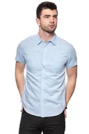 Koszule męskie - Wrangler, Koszula męska, Ss 1 Pkt Shirt Chambray Blue W5860Louv, rozmiar L - miniaturka - grafika 1