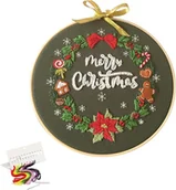 Pasmanteria - ZESTAW DO HAFTU PŁASKIEGO BOŻE NARODZENIE ŚWIĘTA BAŁWAN RENIFER 3 WZORY - miniaturka - grafika 1