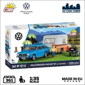 Klocki - Volkswagen Passat B1 z przyczepą kempingową - klocki - miniaturka - grafika 1