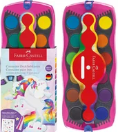 Farby i media malarskie - FABER-CASTELL Farby akwarelowe Connector 12 kol - miniaturka - grafika 1