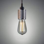 Lampy sufitowe - Żyrandol pojedynczy Heavy Metal Stalowy [Hm101] - miniaturka - grafika 1