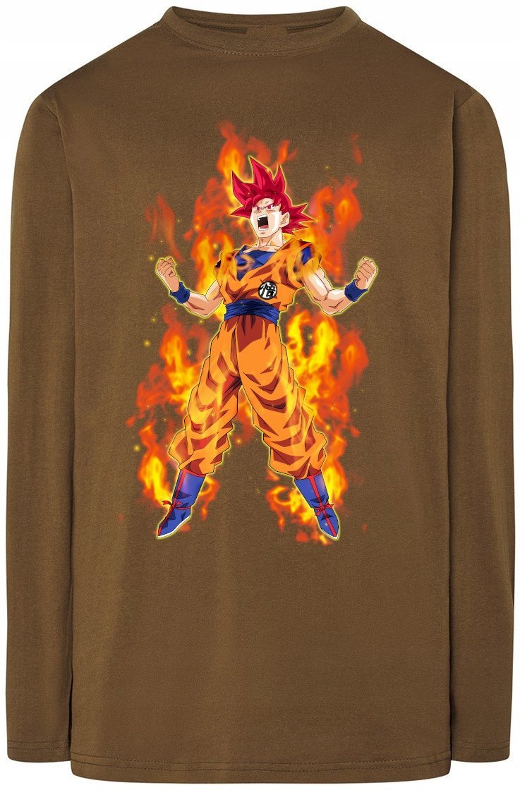 Son Goku Męska bluza Longsleeve Modna Rozm.XS