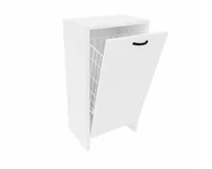 Szafki łazienkowe - Szafka Stojąca Łazienkowa Z Koszem 40 Cm Biała Mat - miniaturka - grafika 1