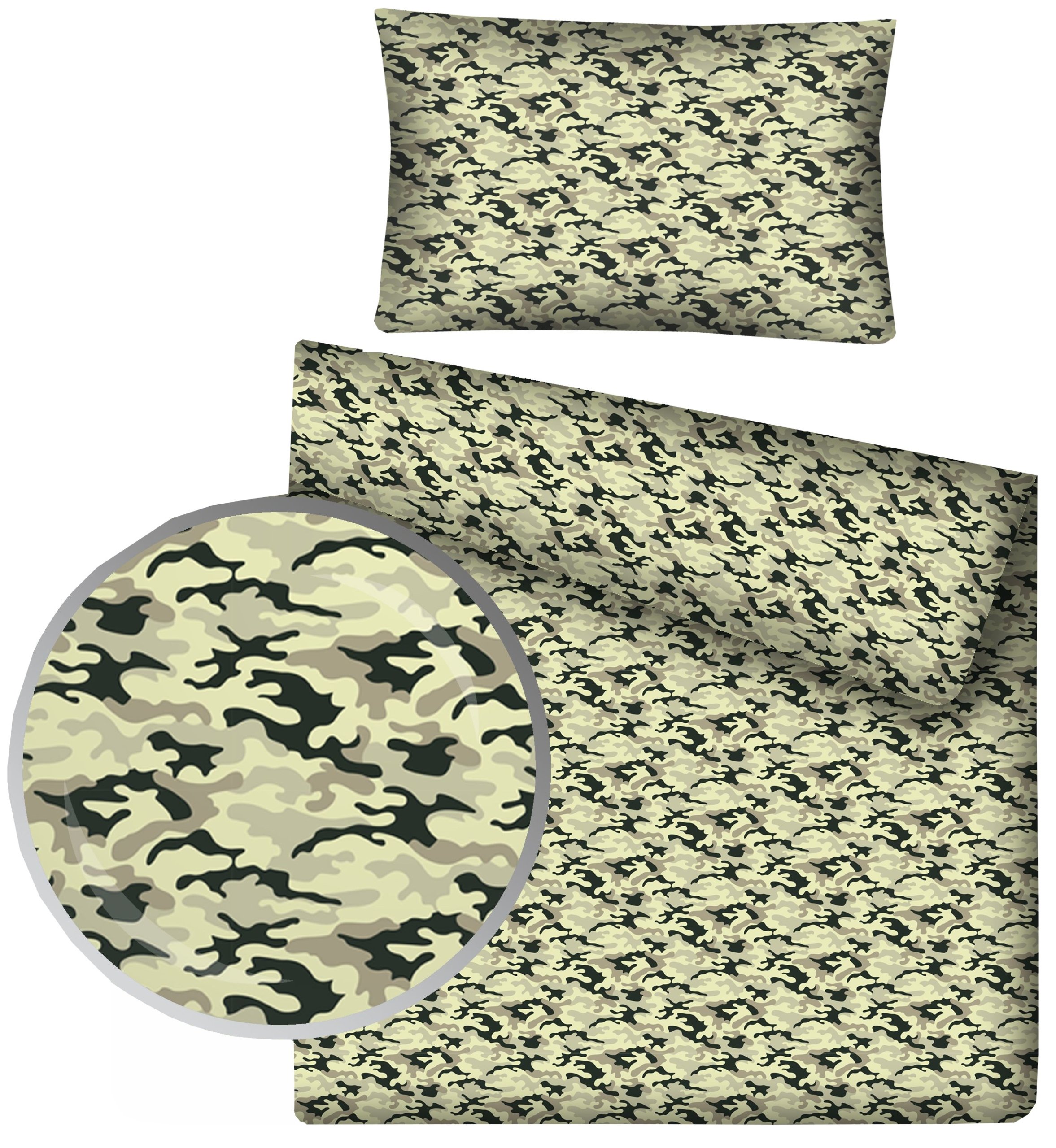 Pościel dziecięca dla chłopca 200x140 moro wojsko khaki żołnierz Militarna