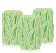 Świece - Świeczki ozdobne TRAWA zestaw 3 szt kolor zielony - miniaturka - grafika 1