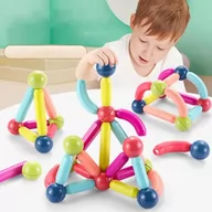 Klocki - Klocki Magnetyczne Duże 25 Elementów - Kreatywna Zabawa Dla Dzieci +3 lata - miniaturka - grafika 1