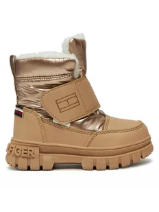 Tommy Hilfiger Śniegowce Fur Boot T1A5-33605-1695 M Beżowy - Buty dla dziewczynek - miniaturka - grafika 1