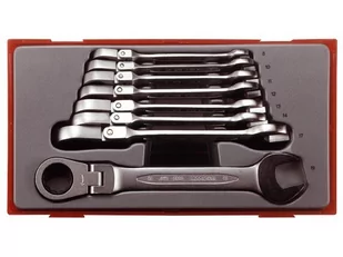Zestaw kluczy płasko - oczkowych przegubowych z zapadką 8 szt. TENGTOOLS TT6508RF - Zestawy narzędziowe - miniaturka - grafika 1