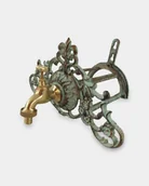 Inne akcesoria do nawadniania - Wylewka Ścienna Z Uchwytem Na Wąż Ogrodowy Zieleń - miniaturka - grafika 1