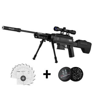 Zestaw - Wiatrówka Karabinek Black Ops Sniper 4,5mm z lunetą 4x32 - Wiatrówki karabinki - miniaturka - grafika 1