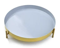 Świeczniki - Metalowa podstawka świeca doniczkę taca świecznik - miniaturka - grafika 1