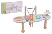 Instrumenty muzyczne dla dzieci - Drewniany muzyczny stolik z instrumentami Joueco - miniaturka - grafika 1