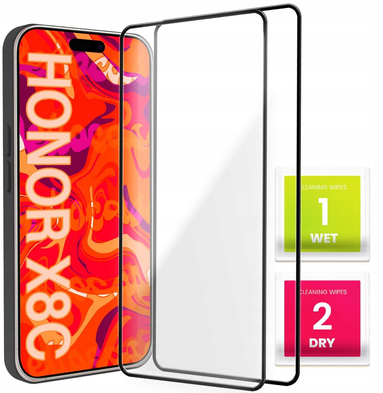 2-PAK Szkło Hartowane do Honor X8C 4G Pełne, Ochronne, Szkiełko, Szybka