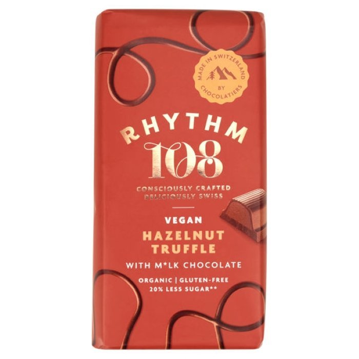 Rhythm 108 Organiczna wegańska czekolada truflowa z orzechami laskowymi 100g