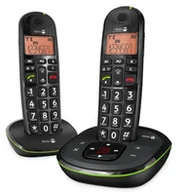 Telefony stacjonarne - Doro PhoneEasy 105wr Duo Telefon w systemie DECT Nazwa i identyfikacja dzwoniącego Czarny - miniaturka - grafika 1