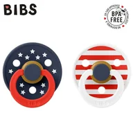 Smoczki uspokajające - Bibs Colour 2-Pack Stars & Stripes S Smoczek Uspokajający Kauczuk Hevea - miniaturka - grafika 1
