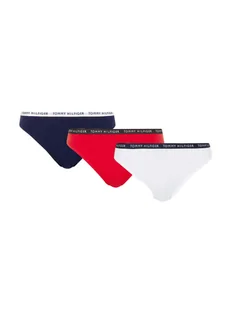 Tommy Hilfiger Majtki Damskie Bikini 3P Red/Navy/White Uw0Uw02828 0Ws Xs - Majtki damskie - miniaturka - grafika 1
