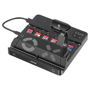 Unitek stacja ładująca Switch z przełącznikiem i czytnikiem kart do gier G1005ABK01 - Adaptery i przejściówki - miniaturka - grafika 1