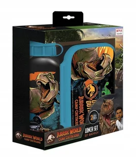 Lunch Box Bidon Aluminiowy, Pudełko Jurassic World - Zestawy naczyń dla dzieci - miniaturka - grafika 1