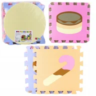 Maty edukacyjne - Miękkie Puzzle Mata Edukacyjna Pianka EVA Zwierzęta Pastelowe 16 el. - miniaturka - grafika 1