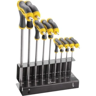 TOPEX grupa Klucze Torx typu T T10-T50 stal CrV z podstawką (zestaw 9 szt.) 35D964 35D964 - Akcesoria do elektronarzędzi - miniaturka - grafika 1