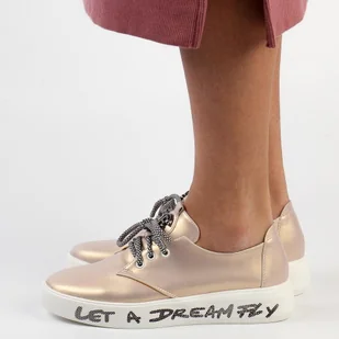 Różowe półbuty damskie S.Barski Ss27-37 - S.BARSKI - Półbuty damskie - miniaturka - grafika 1