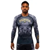 Kimona, stroje i obuwie - Venum Rashguard Długi Rękaw Long Sleeve Wolf Atak Black/Grey - miniaturka - grafika 1
