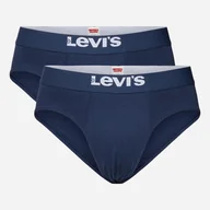 Majtki damskie - Zestaw majtek męskich typu brief Levi`s Men Solid Basic Brief Org Co 2P S 2 szt. Granatowy. Majtki męskie - miniaturka - grafika 1