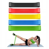 Gumy, taśmy, ekspandery - Zestaw 5 gum do ćwiczeń fitness gumy oporowe taśmy - miniaturka - grafika 1