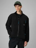 Bluzy męskie - 4F Polar relaxed ze stójką męski - czarny XL - miniaturka - grafika 1