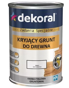 Dekoral Emalia do drewna Gruntomal biała 0 9 l - Emalie - miniaturka - grafika 1