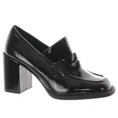 Mokasyny damskie - Marco Tozzi Czarne Mokasyny Na Jesień 39 - miniaturka - grafika 1