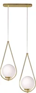Lampy sufitowe - Mosiężna podwójna lampa wisząca glamour - S053 R1-P61 - miniaturka - grafika 1