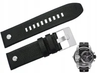 Akcesoria do zegarków - Pasek DIESEL DZ7256 czarny skórzany 24 mm oryginał - miniaturka - grafika 1