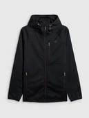 Kurtki i kamizelki sportowe męskie - 4F Kurtka softshell wiatroodporna membrana 5000 męska - czarna XXL - miniaturka - grafika 1