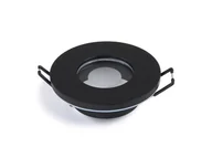 Oprawy, klosze i abażury - Oprawa halogenowa podtynkowa stała z aluminium IP54 LED AQUA MINI - Czarny - miniaturka - grafika 1