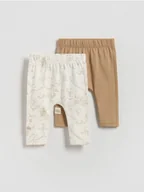 Spodenki dla niemowląt - Reserved - Legginsy Kubuś Puchatek 2 pack - kremowy - miniaturka - grafika 1